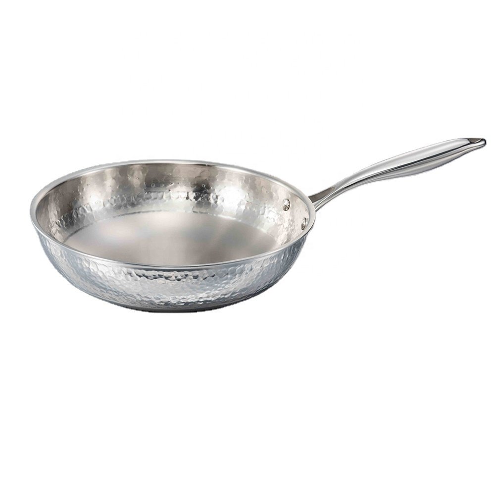 Kitchen Ware triply stainless l Steel Cooking Pots Pans Hammered Stainless Steel 13 pcs nonstick cookware sets