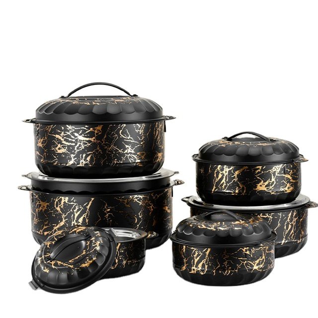 Factory direct sell casserole marble ceramic food warmer container soup pot with iron stand