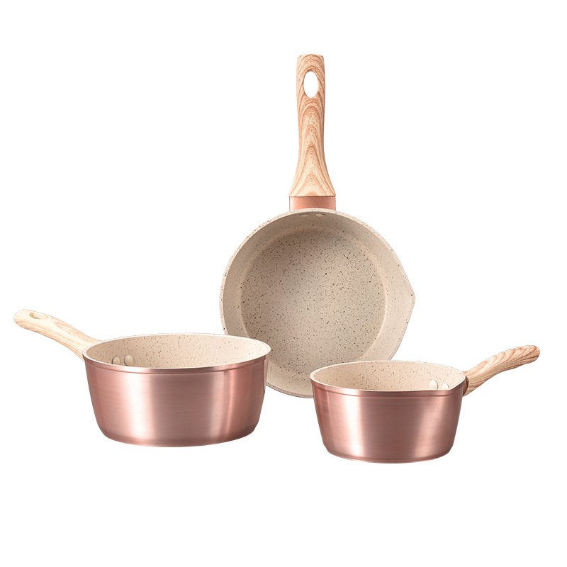 Aluminum Household Milk Pot Set Non-stick Multi-functional Instant Noodle Pot Induction Cooker Universal Pot