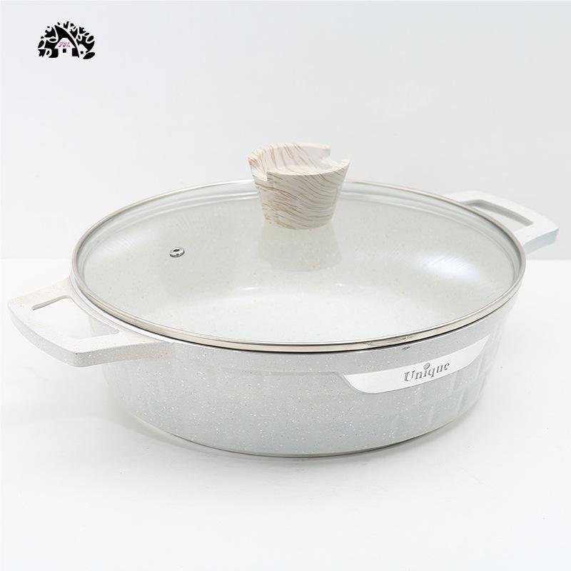 12PCS Die Cast Pots and Pans Nonstick Aluminium Cookware Set Casserole Fry pan