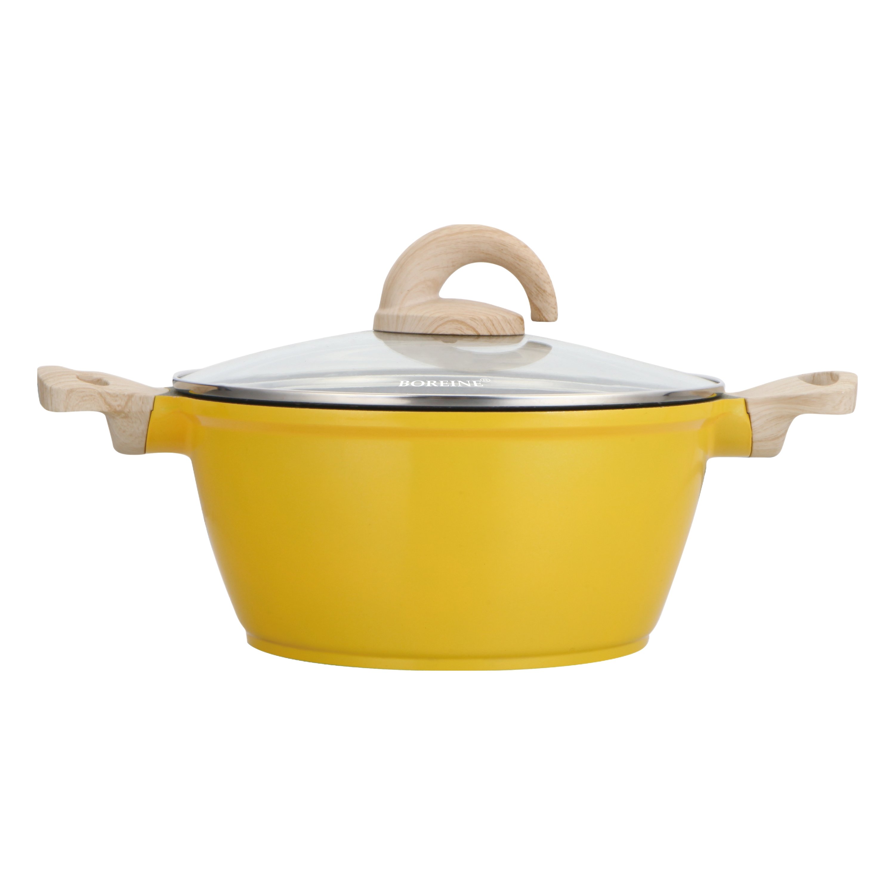 BOREINE non stick casserole ceramic exterior cookware set have ready stock
