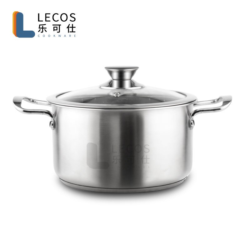 2024 New Product Customizable Korean Style Stainless Steel Cookware Sets 16/18/24cm Kitchen Cook Double Bottom Cooking Pot Set