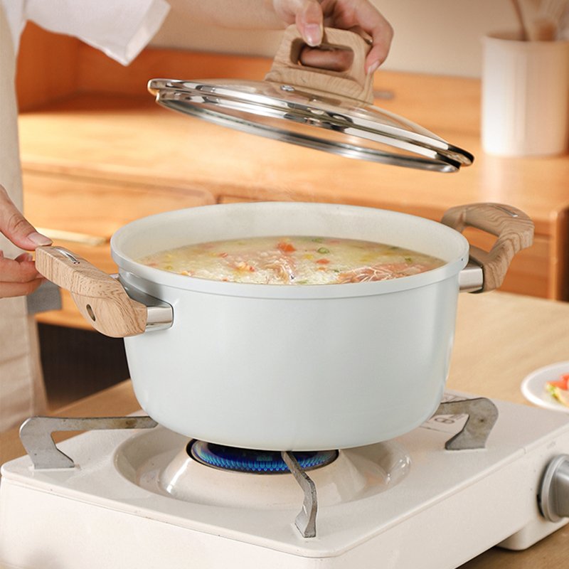 Aluminum Alloy Soup Pan Kitchenware Sauce Pan Non-stick Aluminum Cookware Set Steamer Cooking Pan