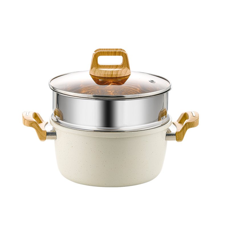 Aluminum Alloy Soup Pan Kitchenware Sauce Pan Non-stick Aluminum Cookware Set Steamer Cooking Pan