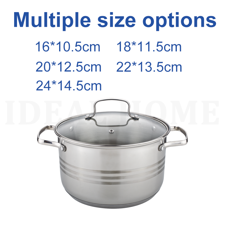 Nonstick kitchen soup stock pots induction cooking pots and pans set casserole stainless steel cookware sets