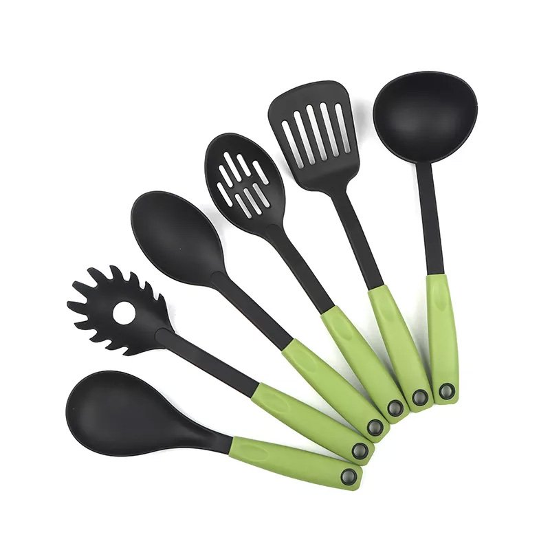 Basic nylon utensils PP handle with Nylon function Cookware Set Food grade Nylon utensils set low price option