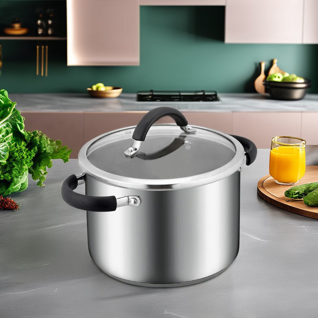 Classic Metal Pots Induction Cookware Set Stainless Steel Sustainable Kitchen Cooking Good Price for Home Use