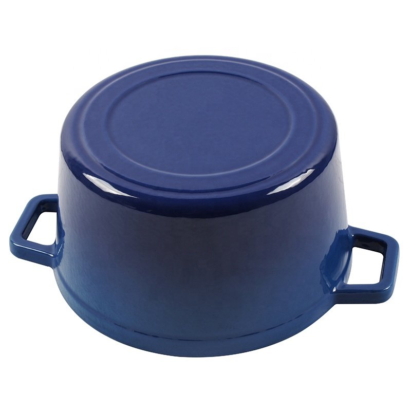 Wholesale Blue Colour Cast Iron Enamel Casserole non-stick Cookware sets, Cast Iron Enamel Pots
