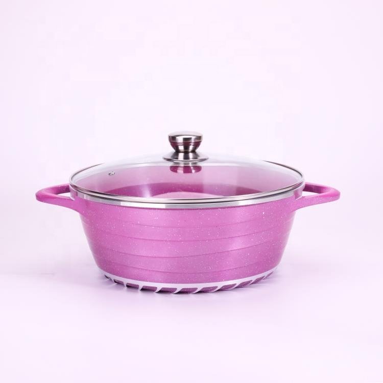 new design multi-function cookware set multi-size and multi-color aluminum alloy cookware set