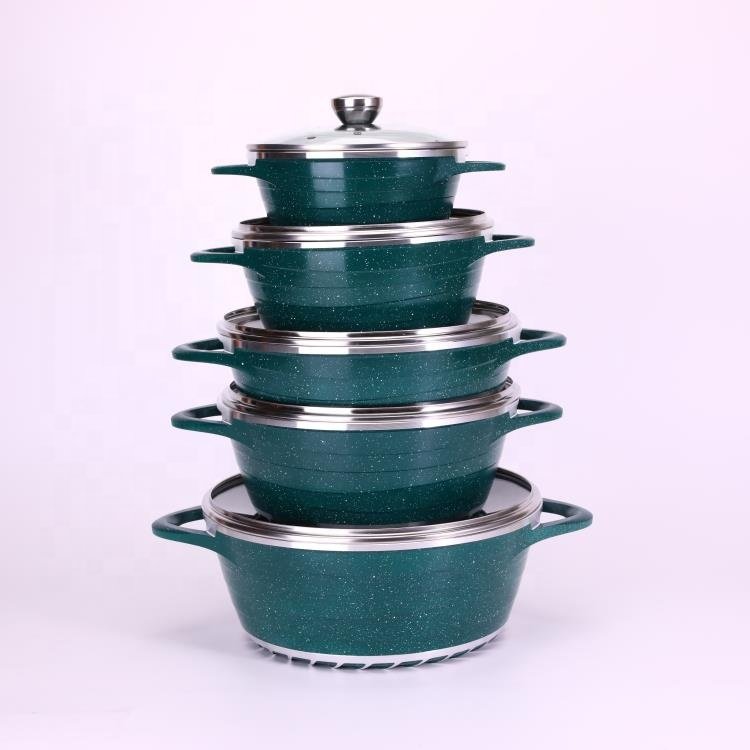 new design multi-function cookware set multi-size and multi-color aluminum alloy cookware set