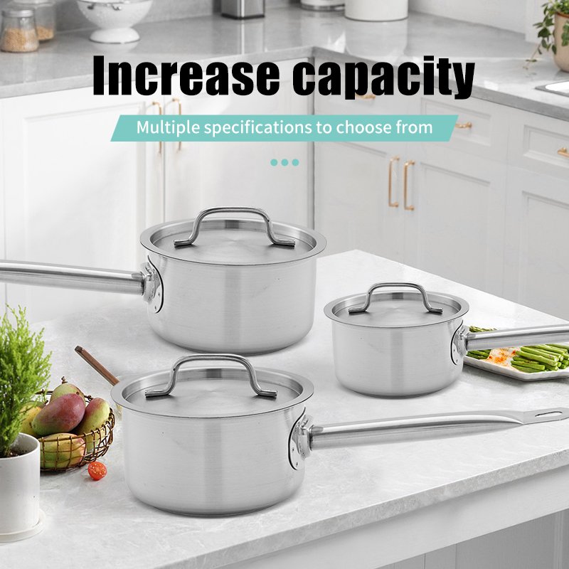 Daosheng Hot Sale Commercial Stainless Steel Nonstick For Restaurant Big Sauce Pans Stock Pot Set Induction Cookware Set Pots