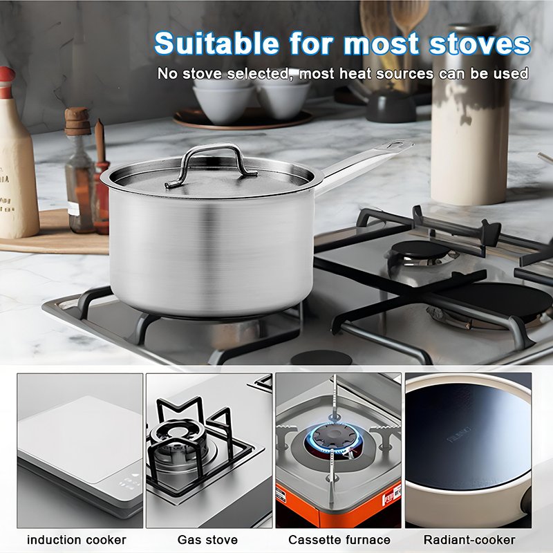 Daosheng Hot Sale Commercial Stainless Steel Nonstick For Restaurant Big Sauce Pans Stock Pot Set Induction Cookware Set Pots