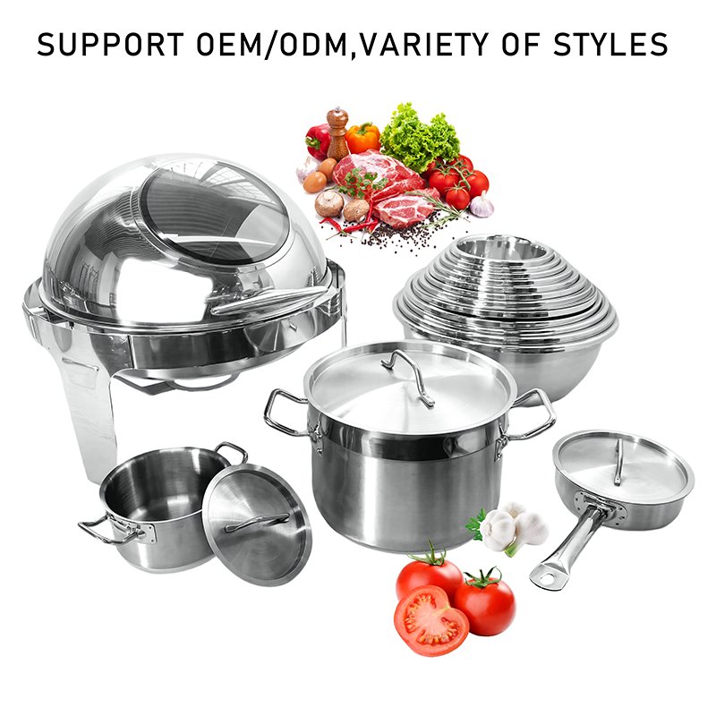 Daosheng Hot Sale Commercial Stainless Steel Nonstick For Restaurant Big Sauce Pans Stock Pot Set Induction Cookware Set Pots