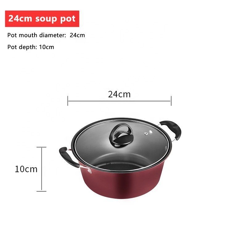 Household Kitchen Non-stick Pan Set 3 Piece Kitchen Cookware Set Nice Quality Cooking Pot Set