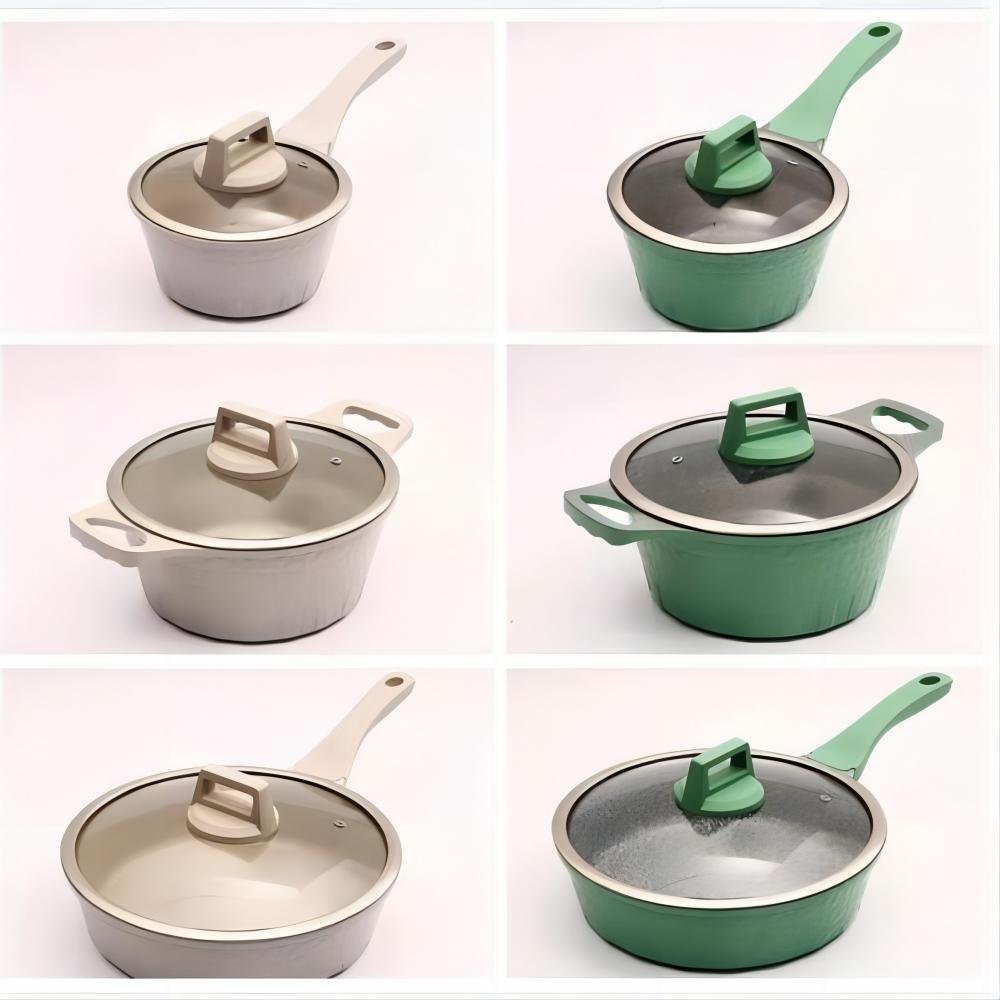 New Home Die-Cast Aluminium Non-Stick Soup Pot Set Ceramic Cookware with Non-Stick Feature