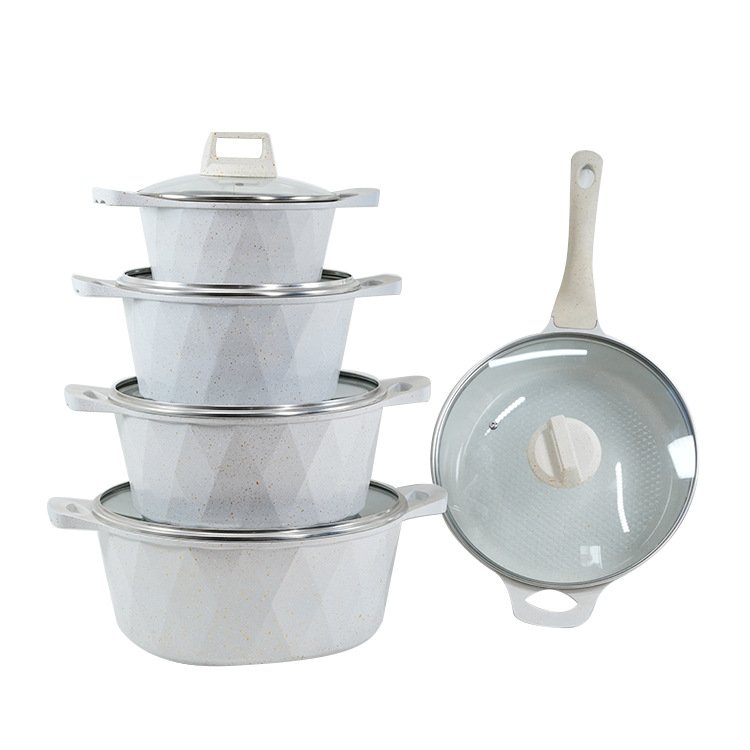 Brand New Light And Portable Exquisite Appearance International Standard 12Pc Cookware Set