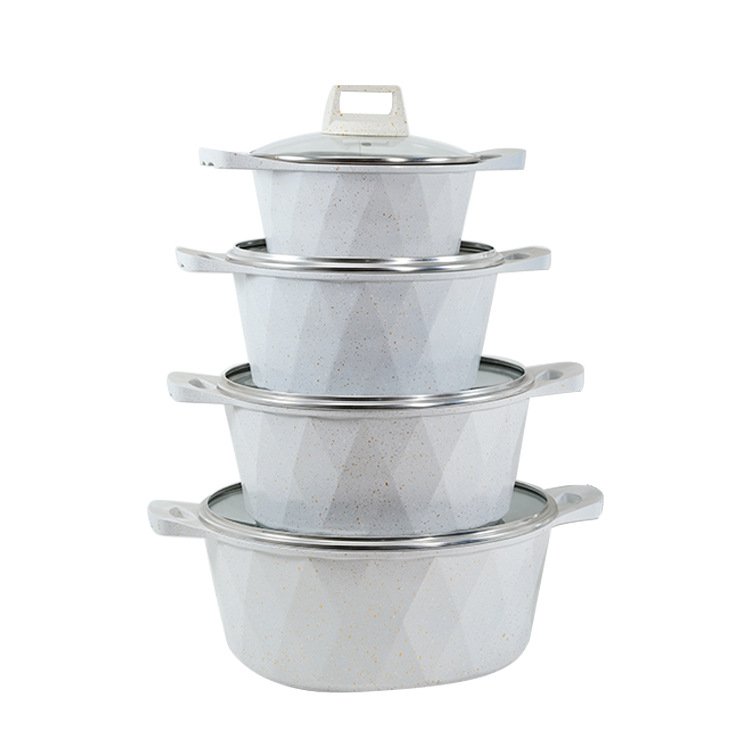 Brand New Light And Portable Exquisite Appearance International Standard 12Pc Cookware Set