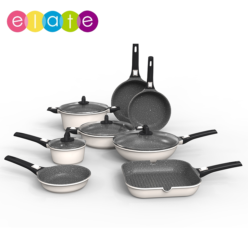 High Durability Nonstick Coating Induction Kitchen Aluminum Cooking Cookware Sets 10 Pcs Pots And Pans Set
