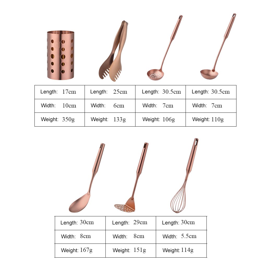 Wholesale Kitchen Utensils Chopsticks Tube Soup Ladle Colander Set Egg Stirrer Cookware Set