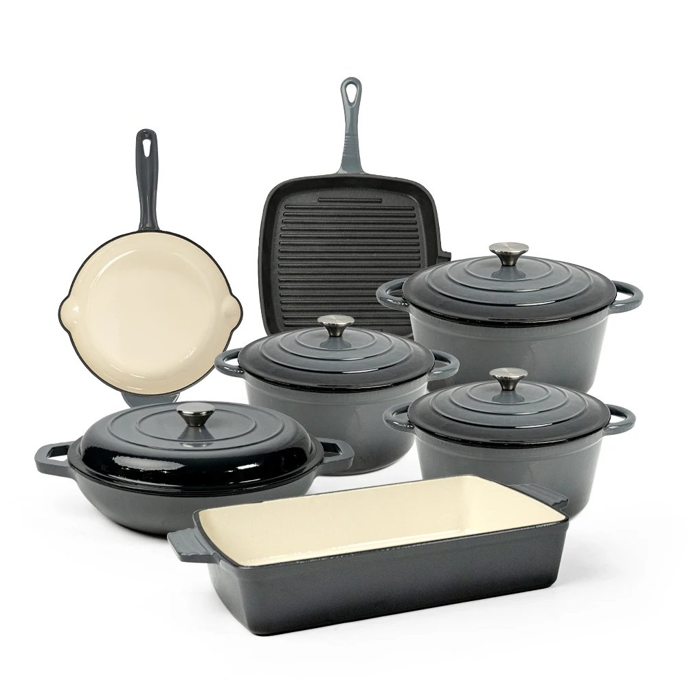 Export Cast Iron Non Stick Ceramic Cookware Set Kitchen Cookware Sets Pot Set Nonstick Dishwasher Safe Soup Pot With Lid