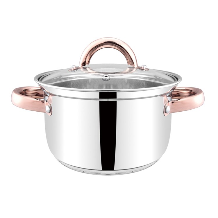 High Quality Promotional 12pcs/set Stainless Steel Household Multi-functional Cooking Cookware Sets With Glass Lid And Handle