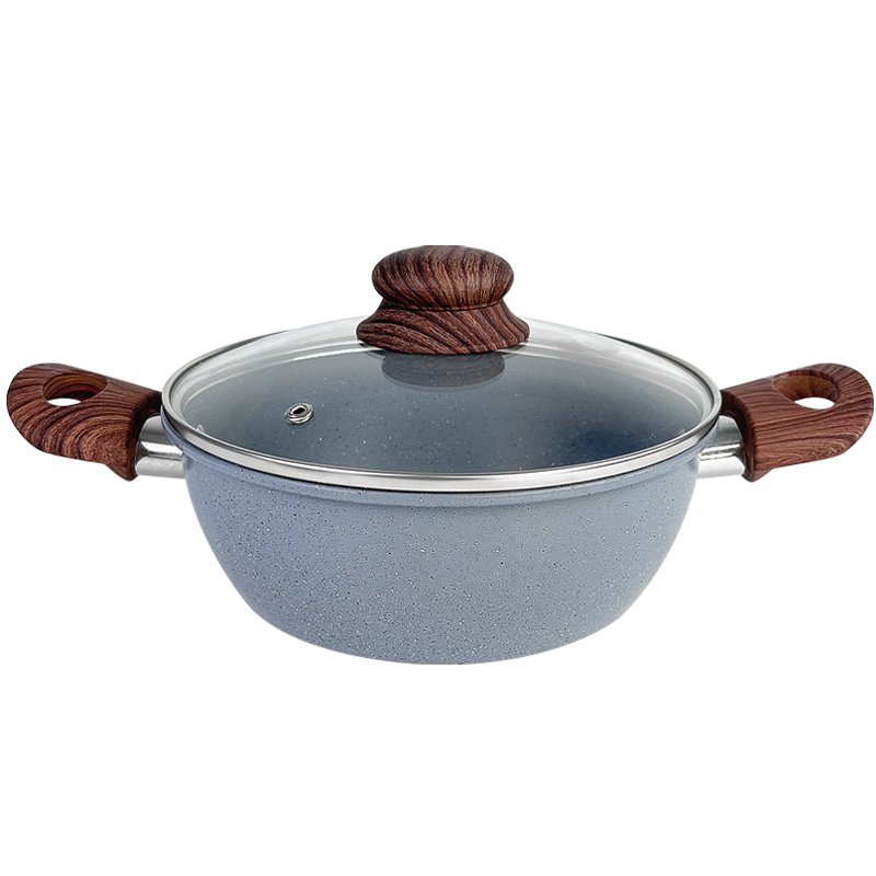 Factory customized non stick cookware set kitchen cooking pot set non-stick cookware durable soup pot set with lid