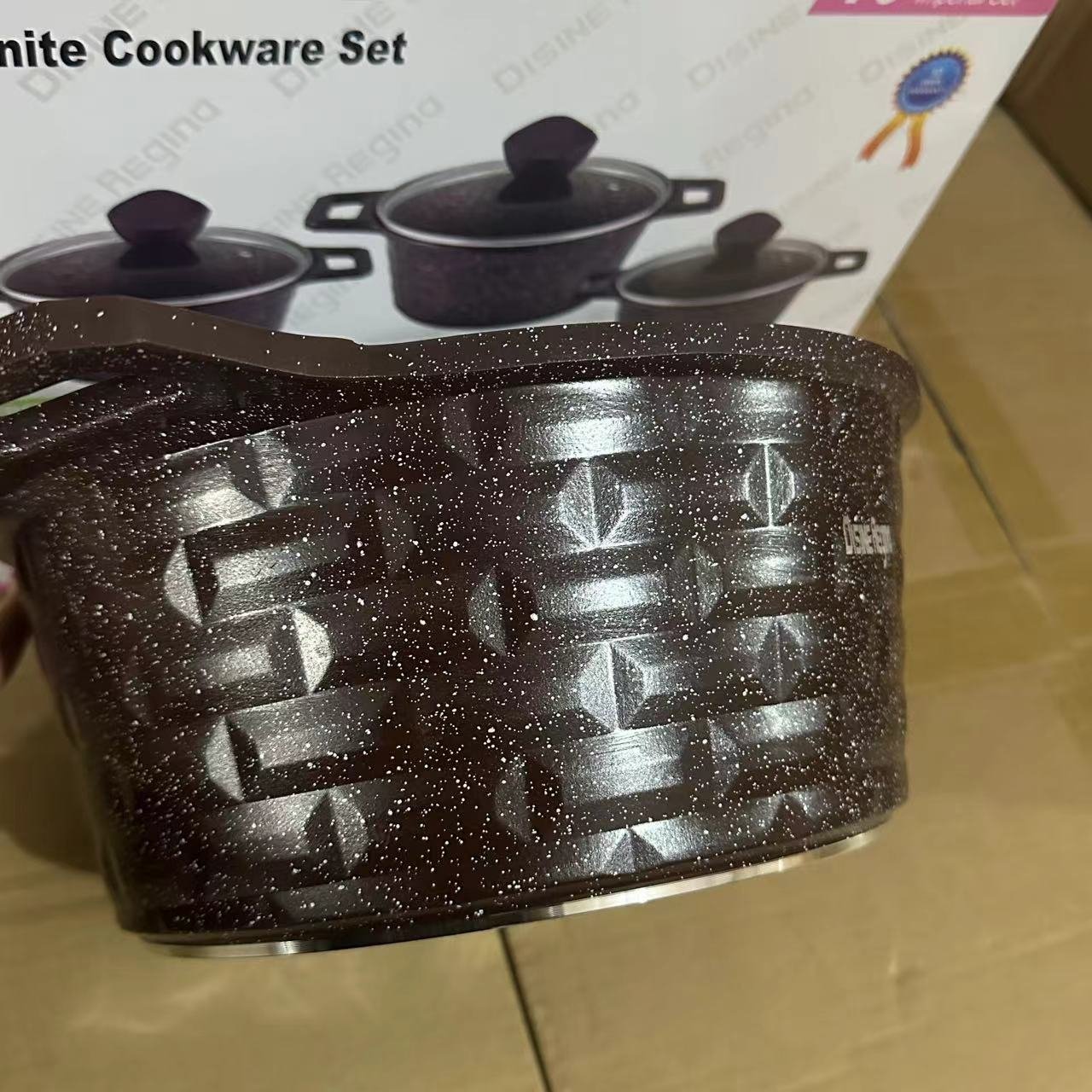 Ready Ship Stock 10 pieces Panelas Cookware Set New Arrival Home Use Aluminium Alloy Cookware Set