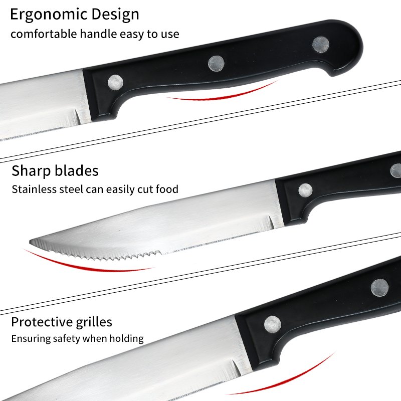 6 piece steak knife set PP handle