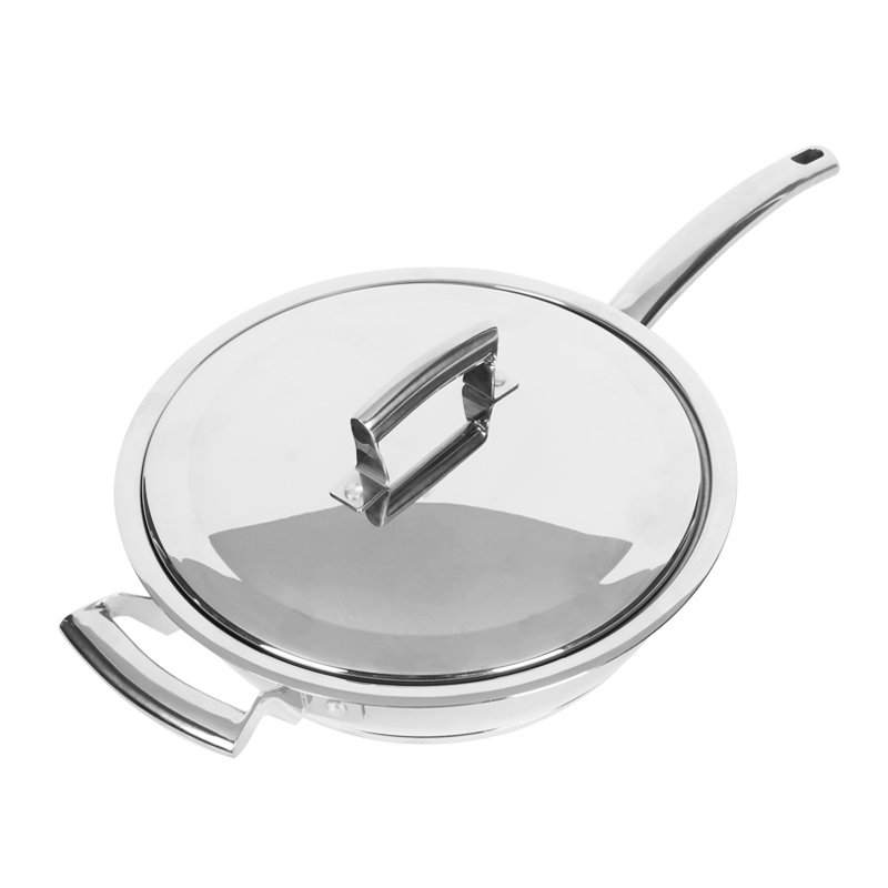 4 pieces home cooking 304 stainless steel cookware set frying pan sauce pot soup pan kitchen