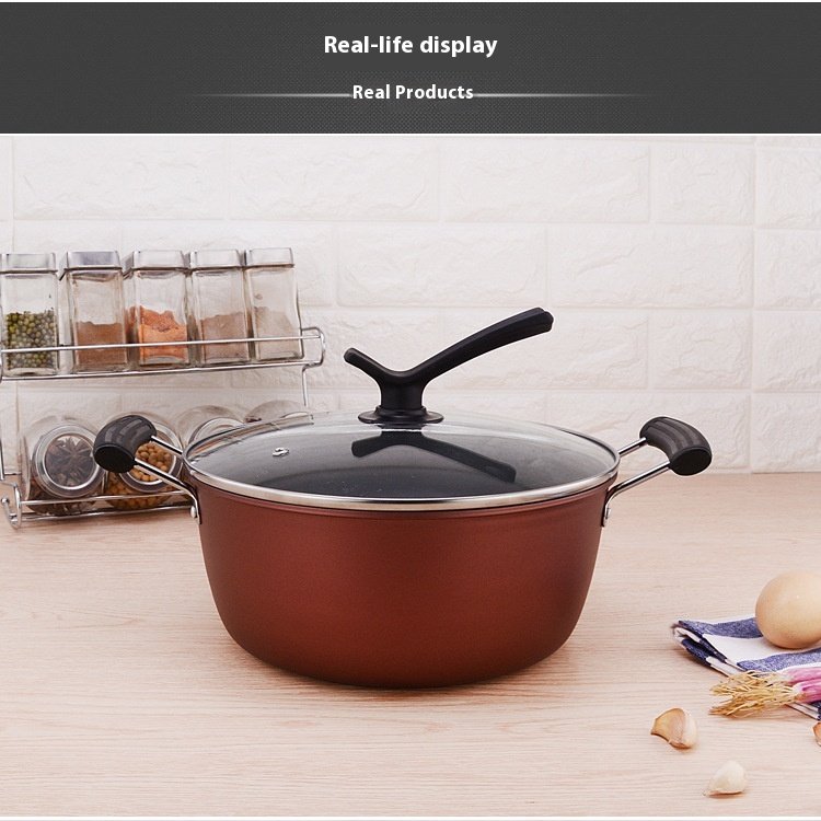 China Red Three-Piece Non-Stick Cookware Set for Annual Meeting Anniversary Event or Gift-Wok Set