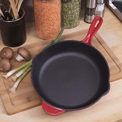Factory Outlet Good Quality Nonstick 6 Pieces Cooking Pots and Pans Red Enamel Cast Iron Cookware Sets