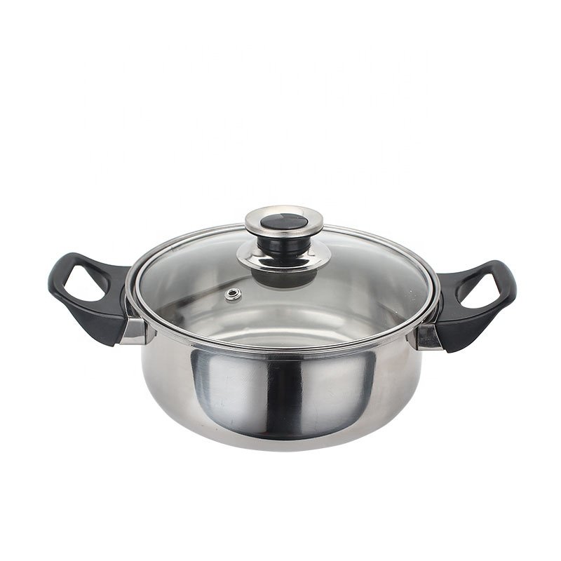 stainless steel kitchenware 12pcs cookware set with black bakelite