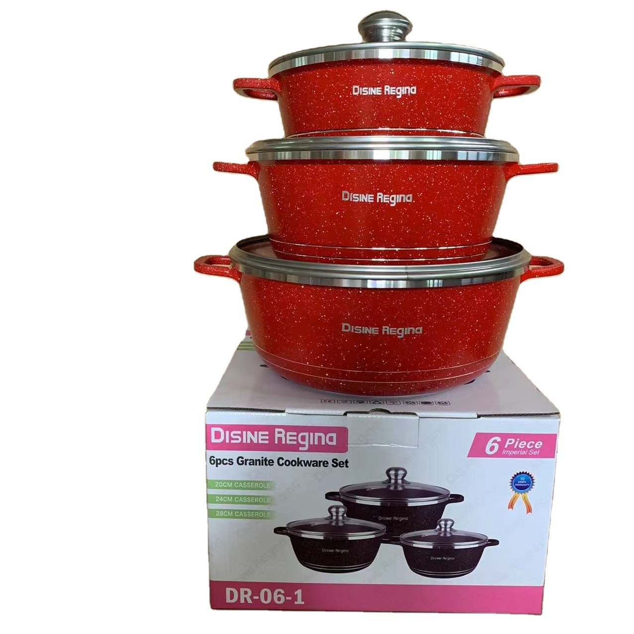 Factory Stock Dessini Pot Set Bohemian 6pieces Cookware-Set Casserole
