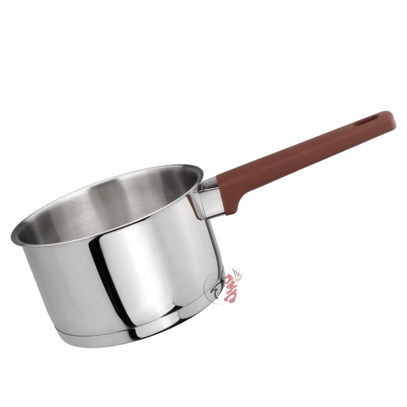 Wholesale customization kitchen 8pcs cooking pots stainless steel non stick cookware set with nylon handle