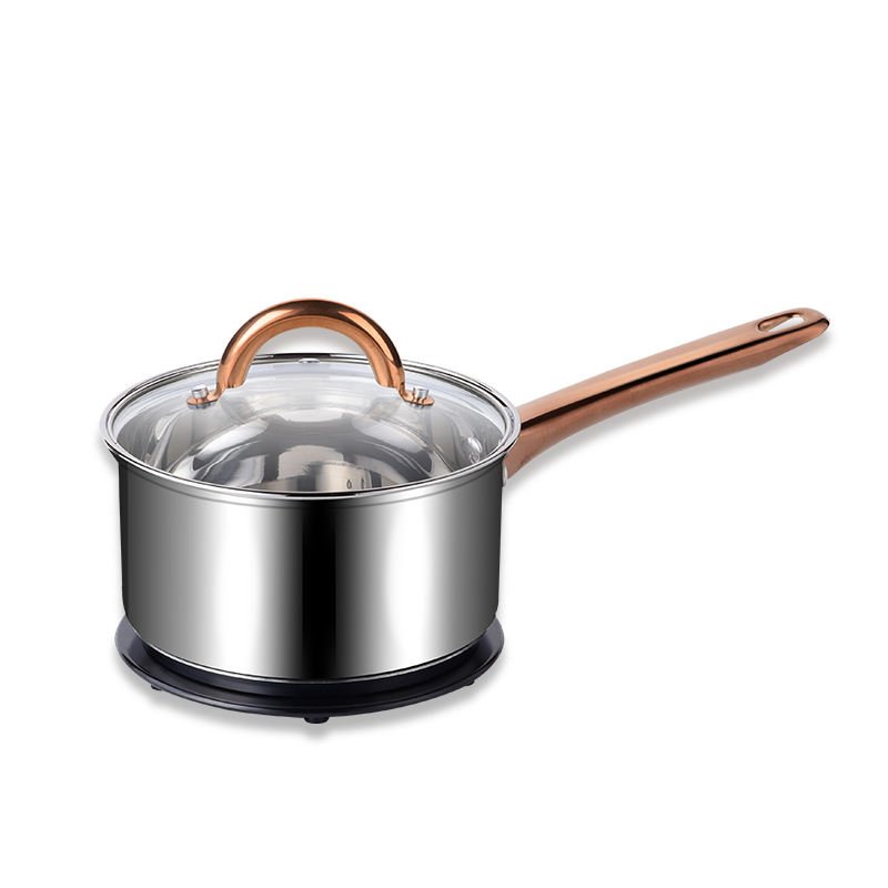 MYH Wholesale Classic Stainless Steel Silver 9-Piece Kitchen Cookware Set Soup & Stock Pots with Gold Handle