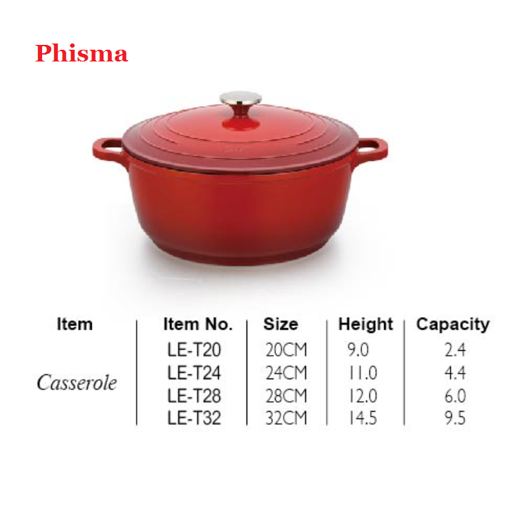 Phisma Top Selling Ceramic Coating Induction 17pcs Die-cast Aluminum Cookware Sets
