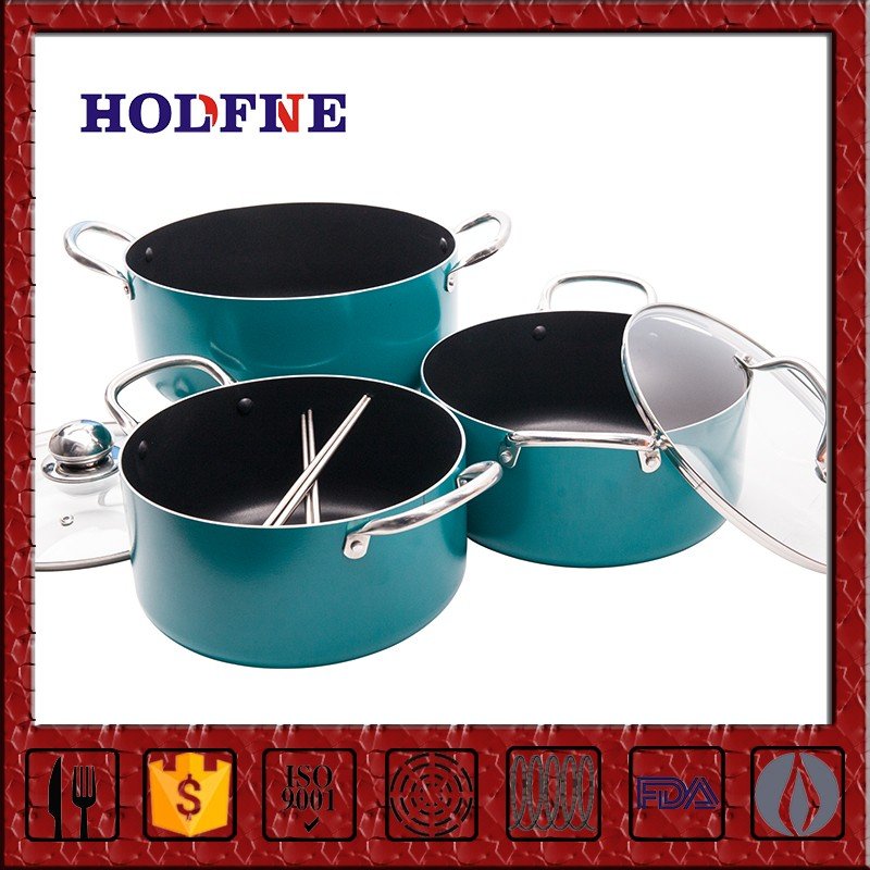 3-5 pcs Non Stick Black Cookware set, Cool Touch Handles, Oven Safe, PTFE and PFOA free