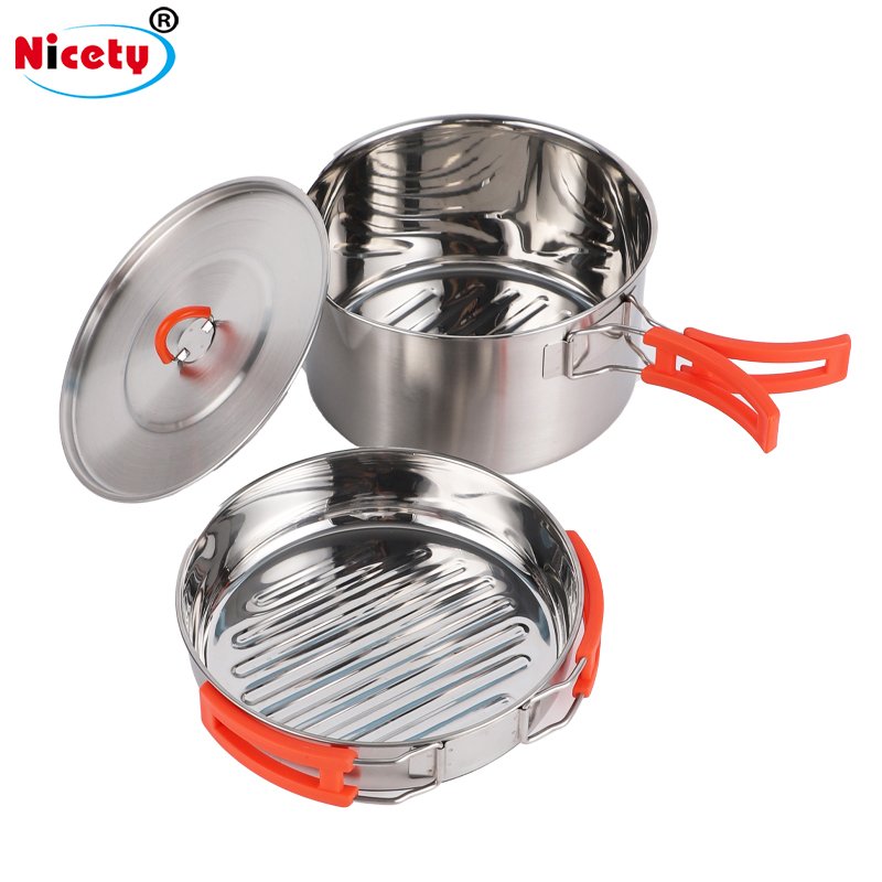 Environmentally Friendly Outdoor Camping Cookware Set Easy To Carry Folding Kettle Boiling Kettle Camping Portable Tableware