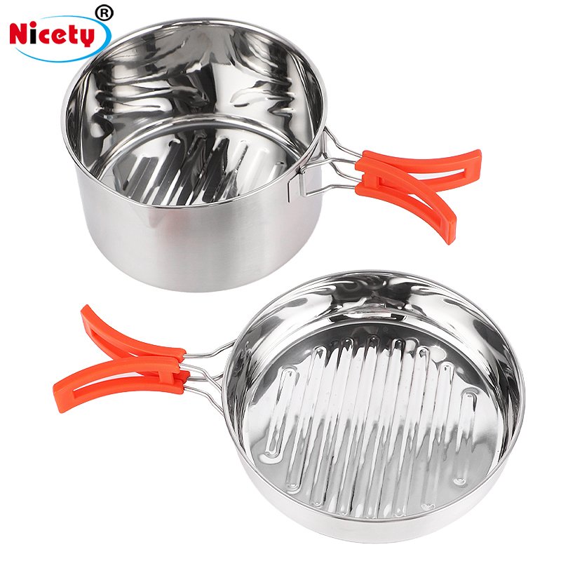 Environmentally Friendly Outdoor Camping Cookware Set Easy To Carry Folding Kettle Boiling Kettle Camping Portable Tableware