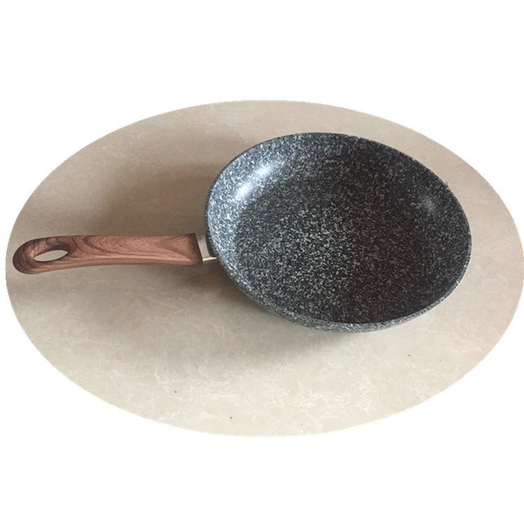 7PCS Aluminum Forged Non Stick Cookware Set Granite Stone Coating Casserole Fry Pan Kitchenware Set Induction Wooden Handle