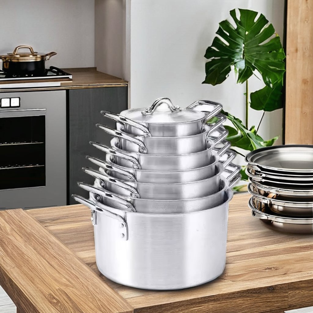 14pcs aluminum cookware set kitchen ware pot set juego de ollas induction cooking soup pots casseroles