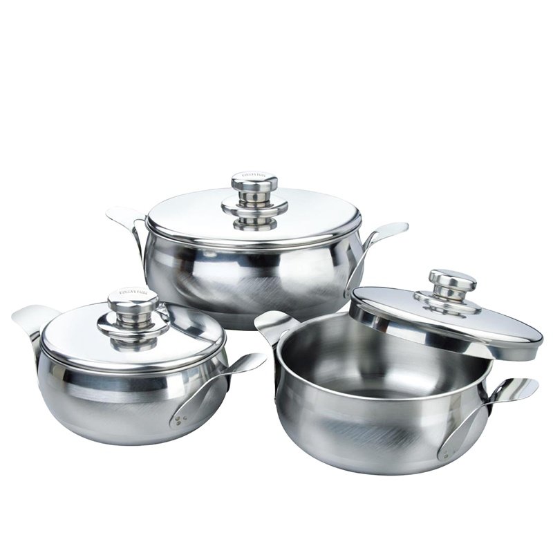 high grade goods braised kitchen use stainless steel pot cookware set with lid