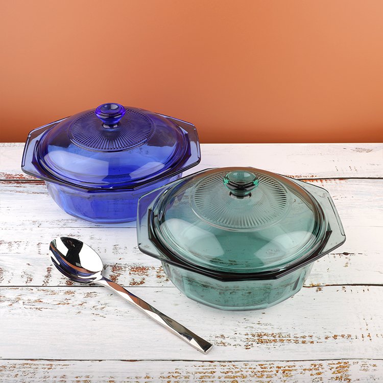Hot Selling Kitchen Housewares Borosilicate Glass Kitchen Pots Cookware Sets Pans For Party Use