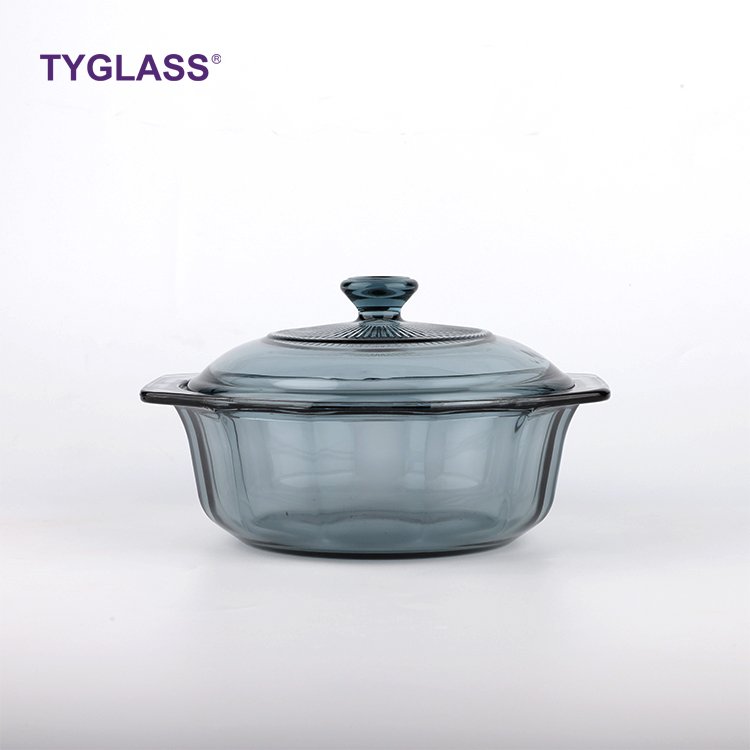 Hot Selling Kitchen Housewares Borosilicate Glass Kitchen Pots Cookware Sets Pans For Party Use