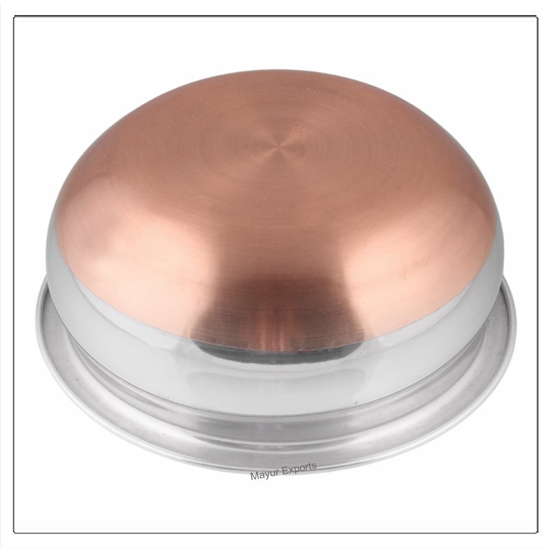 Classic Design Stainless Steel Cook and Serve Bowl with Copper Base Sustainable Metal Kitchen Cookware Set Model Number Sets