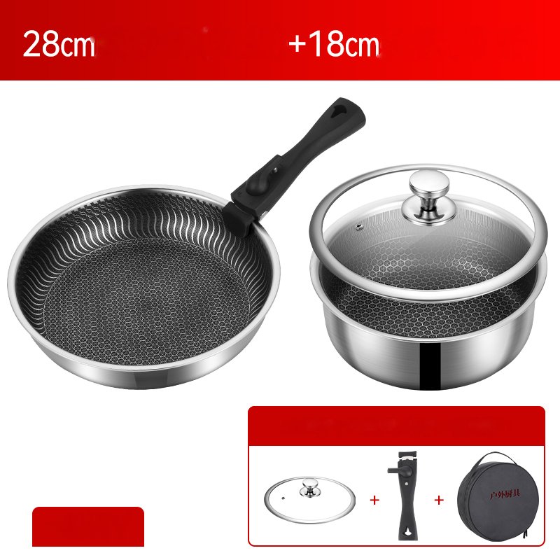 Multi-function Custom 3 Pieces Cooking Pot Set Kitchen Cookware Pots Stainless Steel Cookware Set