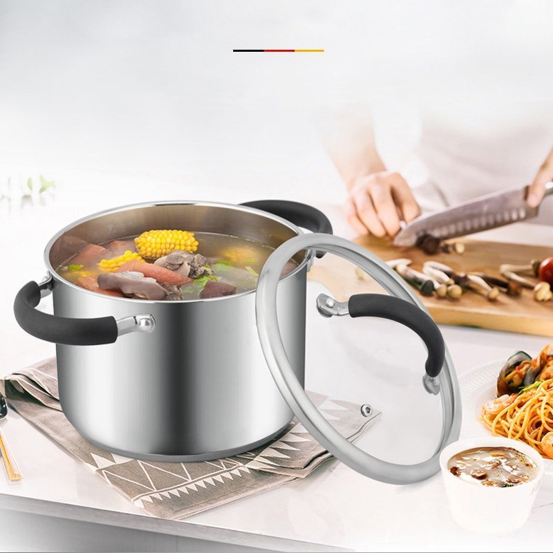 Classic Design Stainless Steel Induction Bottom Cookware Set Good Price Home Kitchenware for Electric & Gas Pots Pans Compatible