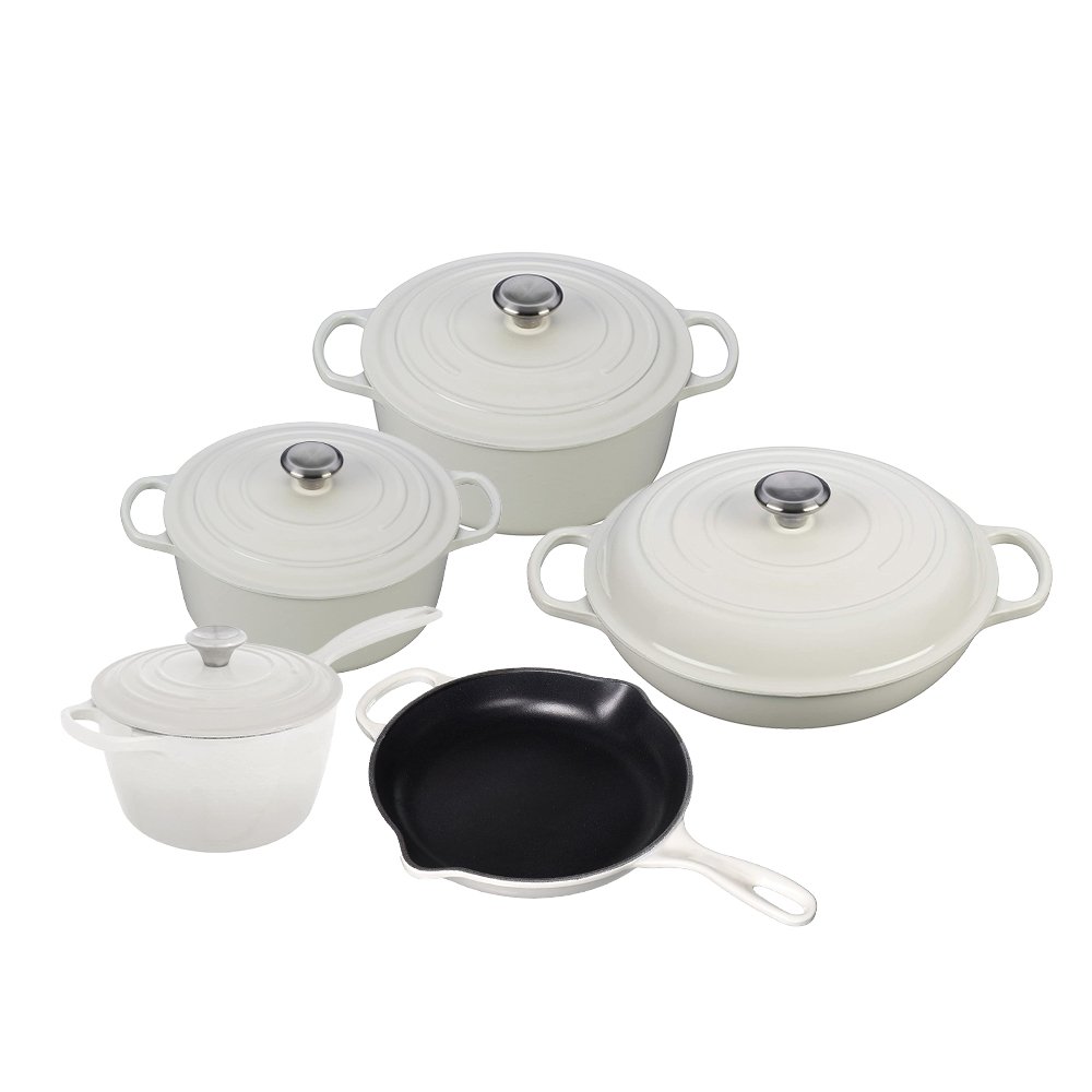 Utinsels Restaurant Bake For Green Label 7Pcs Cast Iron Skillet Kitchen Of Cookware Sets