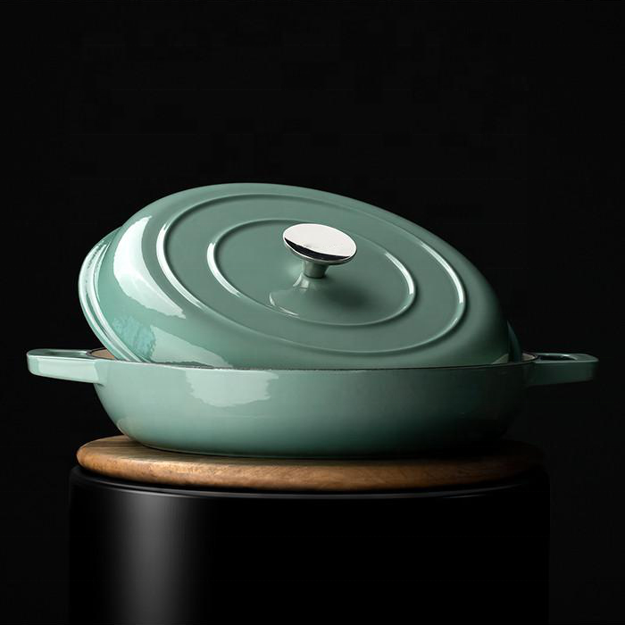 Foodie 5 Pieces Kitchen Nonstick Enamel Coating Cast Iron Cookware Sets