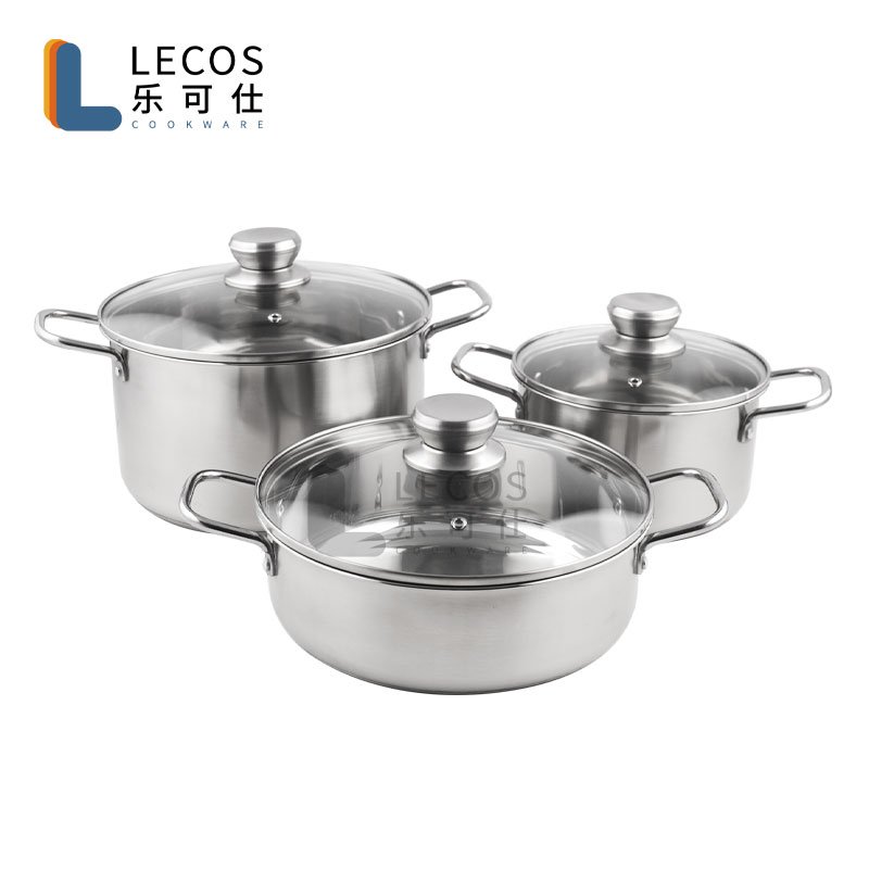 Multifunction Kitchen 6PCS Cookware Set Stainless Steel Casseroles Hot Pot Cooking Stock Pots